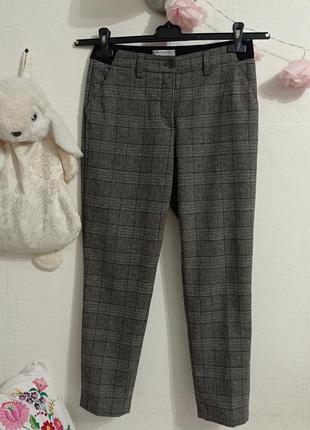 Вовняні штани в клітинку raphaela by brax (slim), німецька якість. бренд, німеччина.