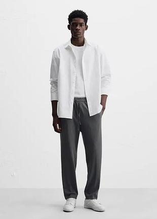 Брюки штани класичні сірі брюки джогери zara l