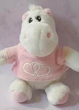 Sunkid плюшевый бегемотик с сердечками