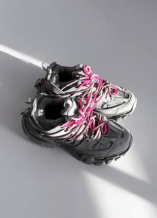 Blcg track trail laces grey/pink