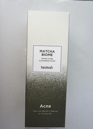 Кремова пінка heimish matcha biome amino acne cleansing foam