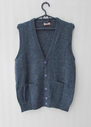 Вязаный шерстяной  жилет из альпаки