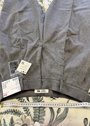 Штани uniqlo твідові сірі з бавовняної суміші