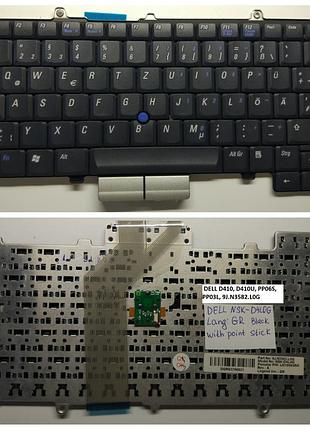 Клавіатура dell nsk-d4l0g / dell d410 / d410u / pp06s / pp03l / 9j.n3582.l0g lang:gr  with point stick black
