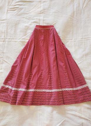 Баварська вінтажна рожева міді спідниця, л- хл