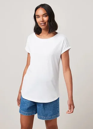 Белая хлопковая футболка