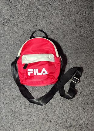 Стильна сумка кросбоді fila / сумка через плече червона