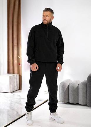 Спортивний костюм чоловічий / чорний спортивний костюм чоловічий / теплий костюм чоловічий / теплий  спортивний костюм чорний