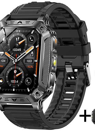 Мужские наручные умные смарт часы smart formula k+ rubber, 2 ремешка