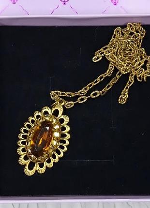 Винтажный кулон+цепочка