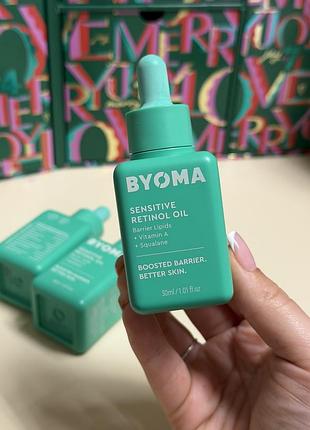 М'яка ретинолова олія для чутливої шкіри byoma sensitive retinol oil, 30ml