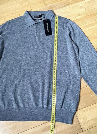 Мериносовий джемпер-поло 4