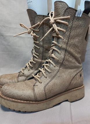 Шкіряні черевики patrizia bonfanti (р. 37) — італія, стильний мілітарі