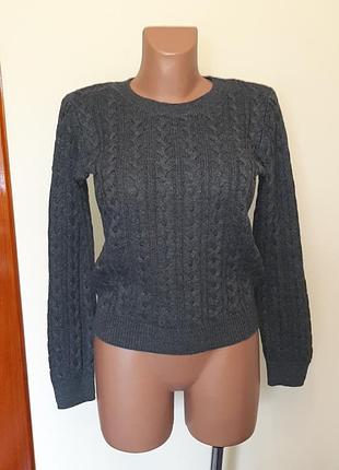 💥1+1=3 фірмовий базовий сірий жіночий светр h&m, розмір 44 - 46
