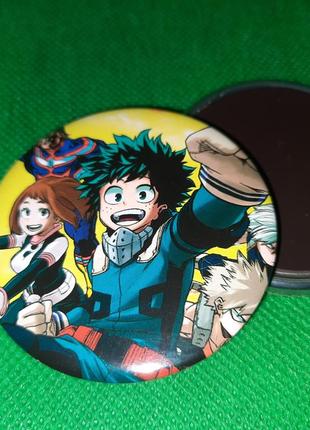 Круглый магнит моя геройская академия my hero academia1 фото