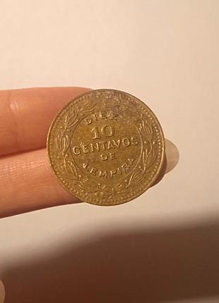 Монета гондурас 10 сентаво 1989 года