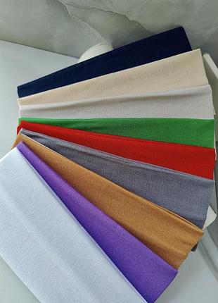 Пов'язки для волосся на голову, в широкому спектрі кольорів, популярні як спортивні аксесуари або для використання під час косметичних процедур