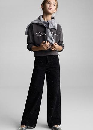 Футболка на довгий рукав з стразами нарядна вечірня