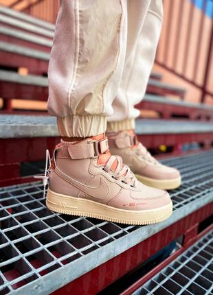 Жіночі кросівки найк аір форс nike air force high utility pink