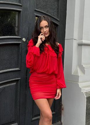 Сукня червона stella бренду one luxy shop