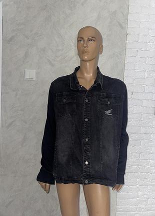 Джинсова куртка джинсівка дуже великого розміру батал, xxxl