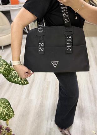 Шкіряна сумка guess шопер дорожня сумка
