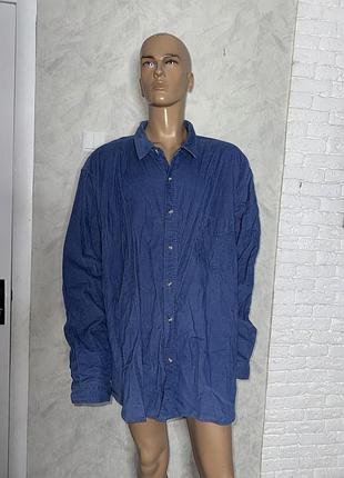 Вельветова сорочка дуже великого розміру батал cotton traders, xxxxl