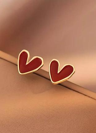 Серьги сердечко