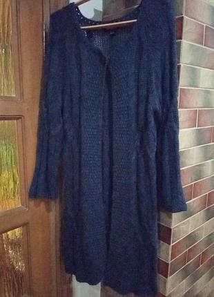 Вязаний кардиган темно синього кольору