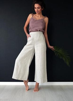 Boden брюки кюлоти льон