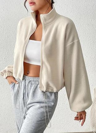 Жіноча куртка на блискавці з регульованим подолом xl