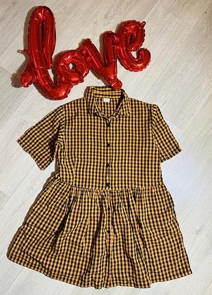 Некст сорочка сукня рубашка туніка плаття клітинка