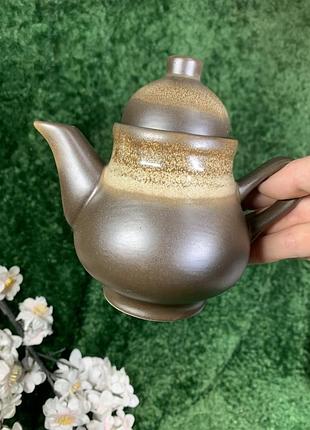 Кофейник керамический bolesławiec (болеславец), объем 250 мл. н2452 уценка (нюанс) небольшой керамический кофейник польской мануфактуры bolesławiec, изнанка