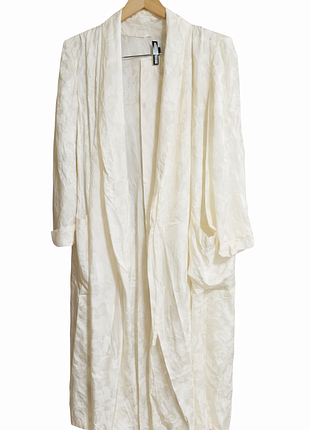 Винтажный шелковый халат 100% натуральный шелк винтаж накидка ретро халатик пеньюар с поясом шёлк пижама шёлковая ночнушка