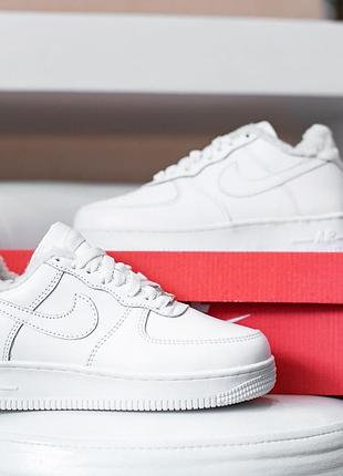 Nike air force 1 mid low white жіночі зимові ❄️ кросівки нові (арт.5053)