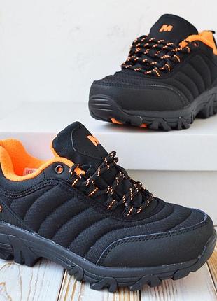 Merrell vibram black orange женские термо ❄️ кроссовки новые (арт.5101)