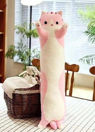 Плюшевая игрушка кот батон 50 см мягкая подушка для детей и взрослых для сна и отдыха ve-33