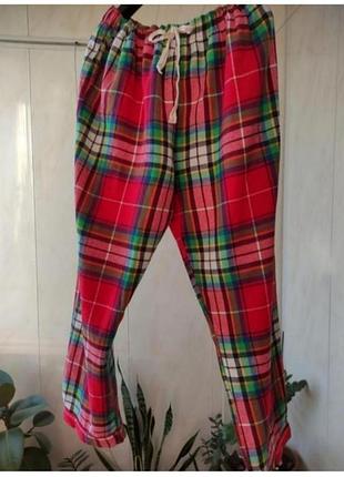 Штани піжама бабовна байка 💯,. брюки для сну великий розмір,