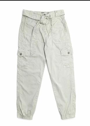 Брюки женские карго m светло-серые m&amp;s с карманами