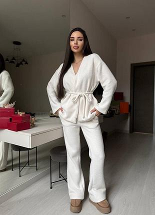 Костюм вʼязаний зимовий теплий альпака