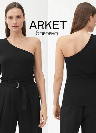 Arket приталенный джерсионный топ на одно плечо