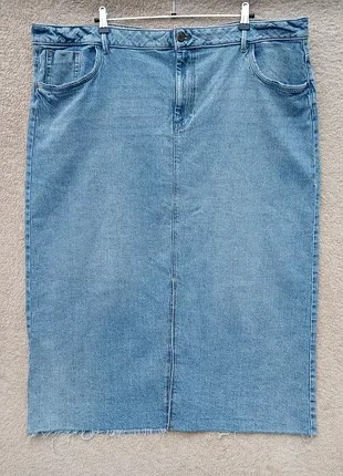 Джинсовая юбка с карманами,р58-60💙💙💙