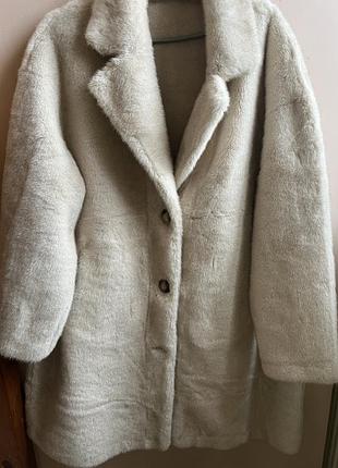 Еко шубка бежева