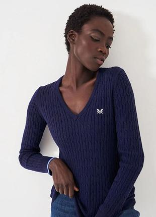 Шерстяной свитер джемпер с косами crew