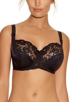 Шикарний, базовий, ажурний, бюстгальтер, чорного кольору, від дорогого бренду: fantasie.
