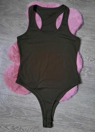 Боді жіночий кольору хакі