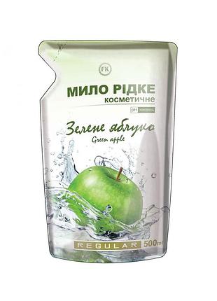 Мыло жидкое regular косметическое "зеленое яблоко" дой-пак kombi factory