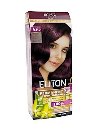 Стойкая крем-краска для волос «elitan» intensive and natural color, 6.65 — пленительный божоле
