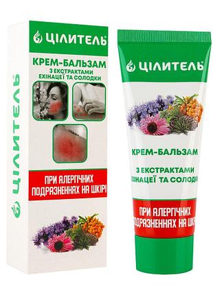 Крем-бальзам «целитель» с экстрактом эхинацеи и солодки при аллергических раздражениях на коже tm aromat