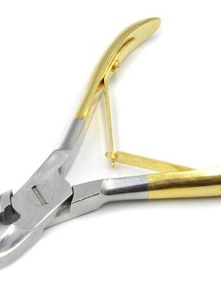 Кусачки педикюрные для ногтей kp-02 золотые tm beauty luxury